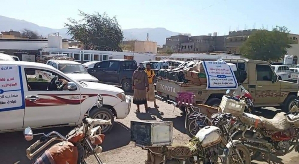 أهالي بيحان بشبوة يسيرون قافلة طبية لدعم جبهات مراد في مأرب