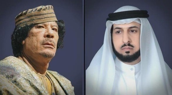 حاكم المطيري والزعيم الليبي السابق معمر القذافي (أرشيف)