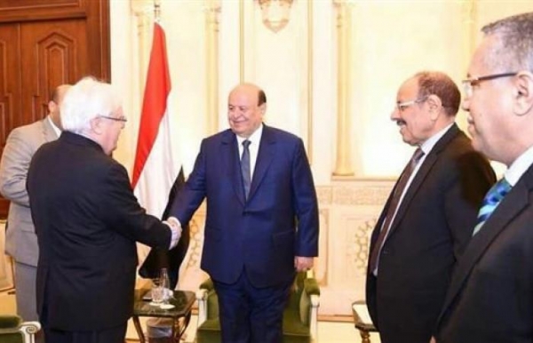 لقاء سابق جمع الرئيس هادي مع المبعوث الأممي